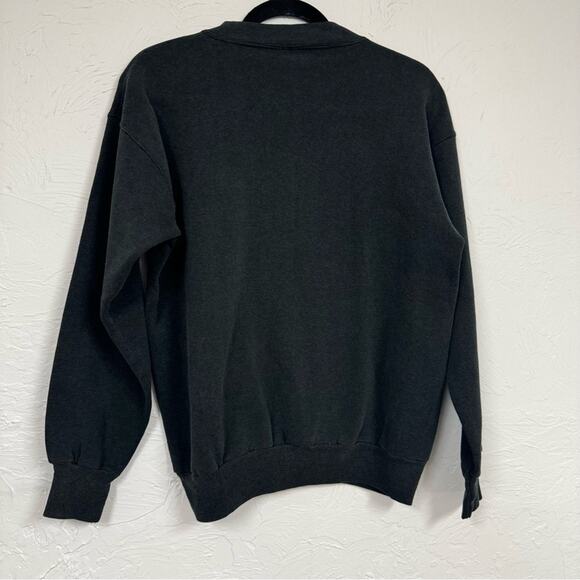 Vintage Grey Carousel Horse Embroidered Sweatshirt Womens L 90s Holiday Grandma - Picture 9 of 9